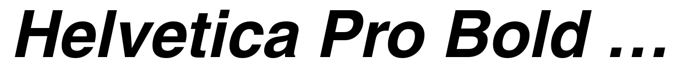 Helvetica Pro Bold Oblique